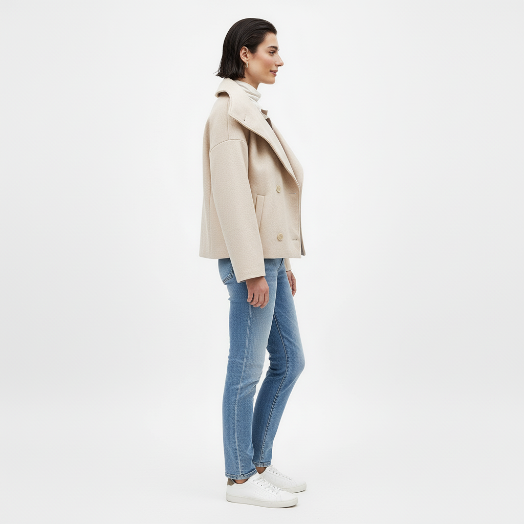 Kurtka Damska Krótka Dwurzędowa