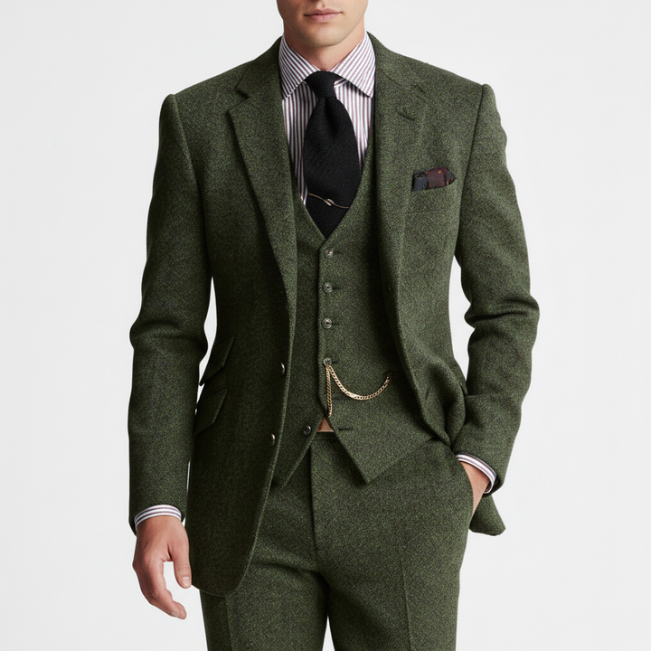 Garnitur Męski Trzyczęściowy w Klasycznym Stylu