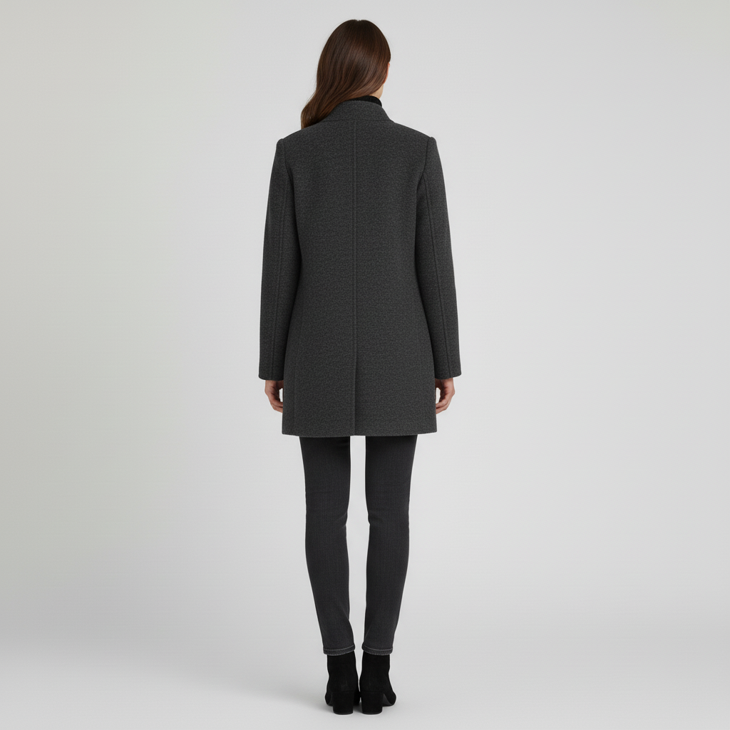 Płaszcz Damski Klasyczny z Kołnierzem