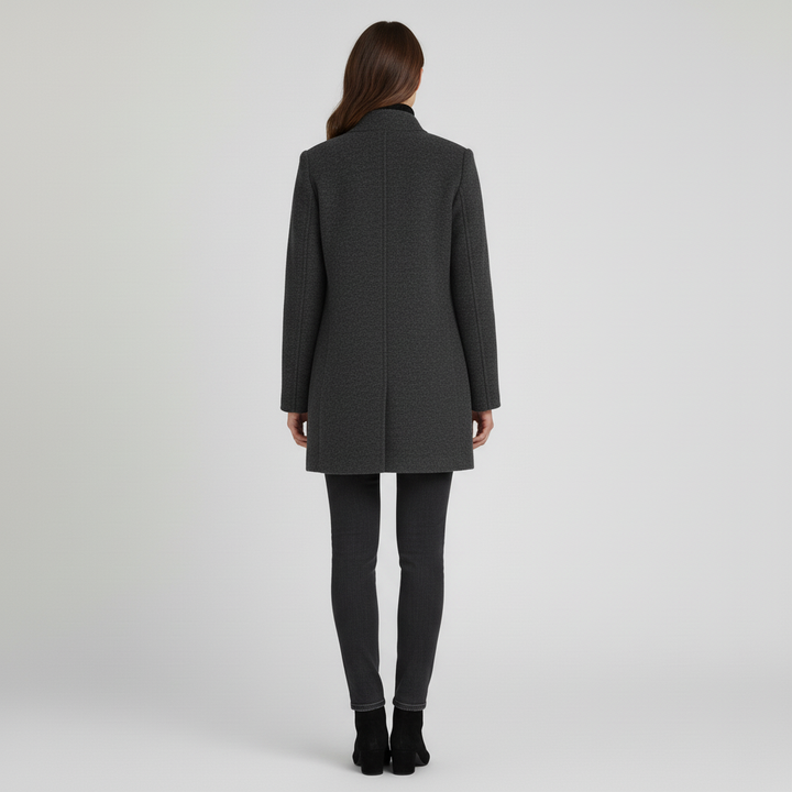 Płaszcz Damski Klasyczny z Kołnierzem