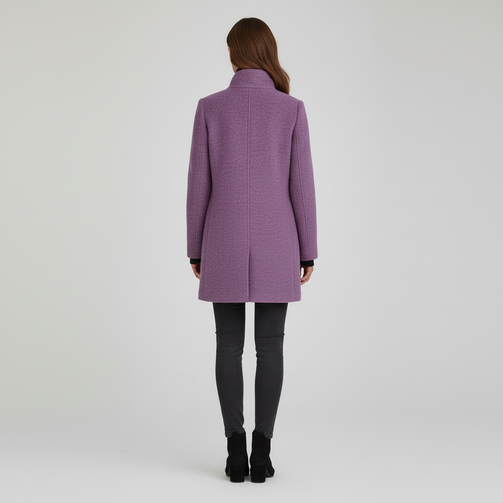 Płaszcz Damski Klasyczny z Kołnierzem