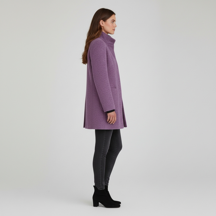 Płaszcz Damski Klasyczny z Kołnierzem