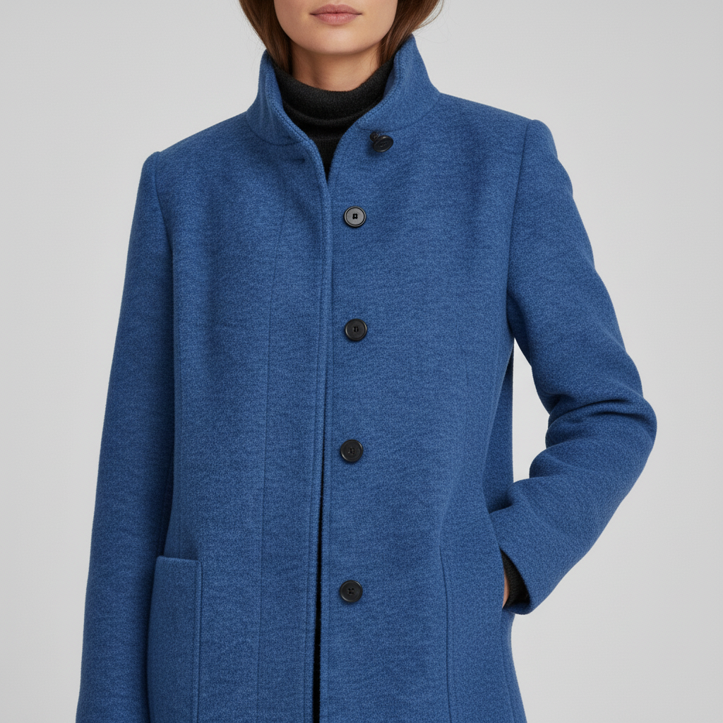 Płaszcz Damski Klasyczny z Kołnierzem