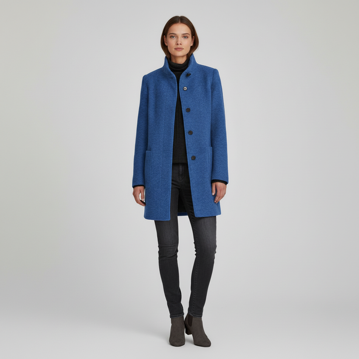 Płaszcz Damski Klasyczny z Kołnierzem