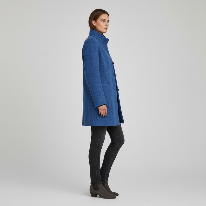 Płaszcz Damski Klasyczny z Kołnierzem