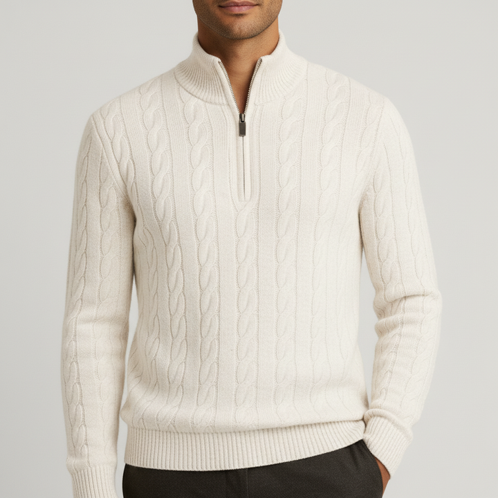 Sweter Męski z Golfem w Klasycznej Formie