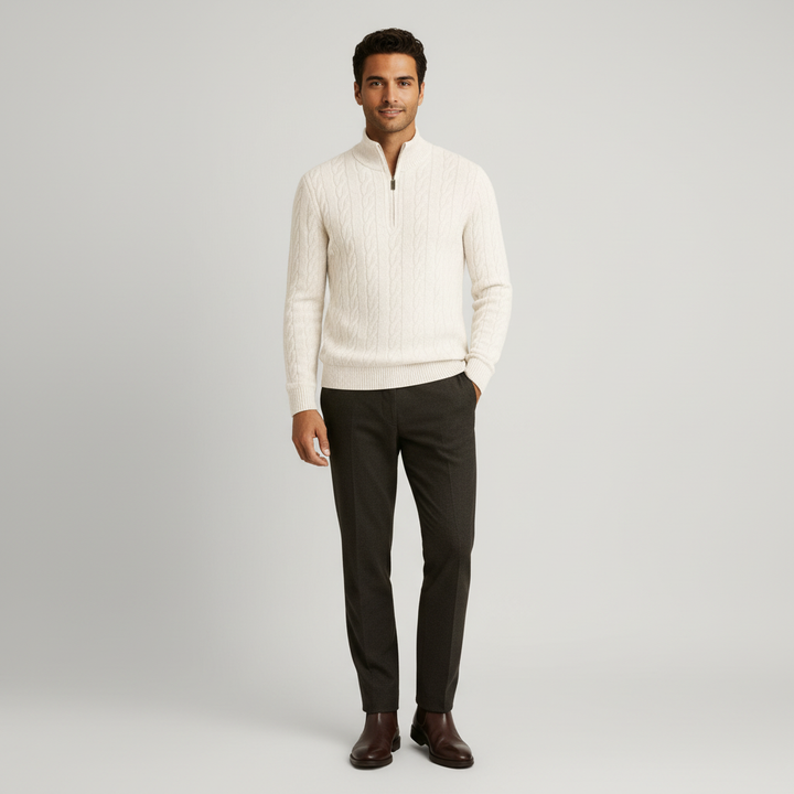 Sweter Męski z Golfem w Klasycznej Formie