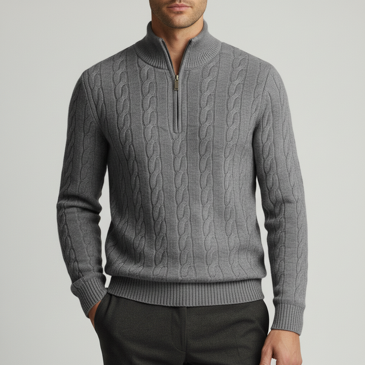 Sweter Męski z Golfem w Klasycznej Formie