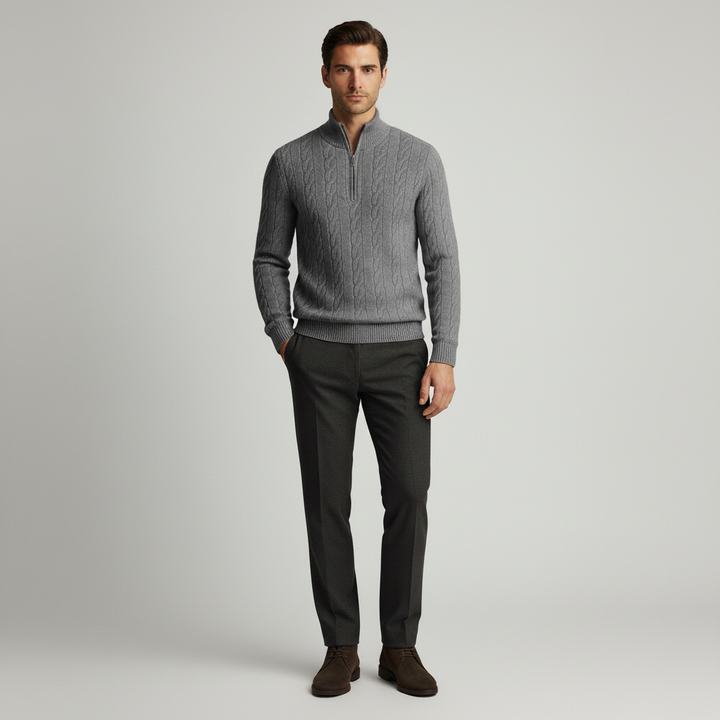 Sweter Męski z Golfem w Klasycznej Formie