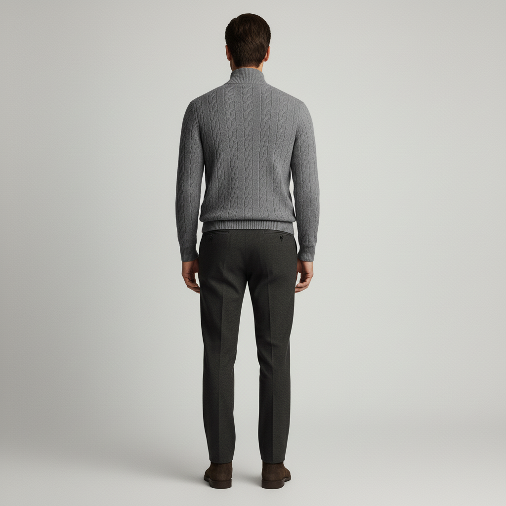 Sweter Męski z Golfem w Klasycznej Formie