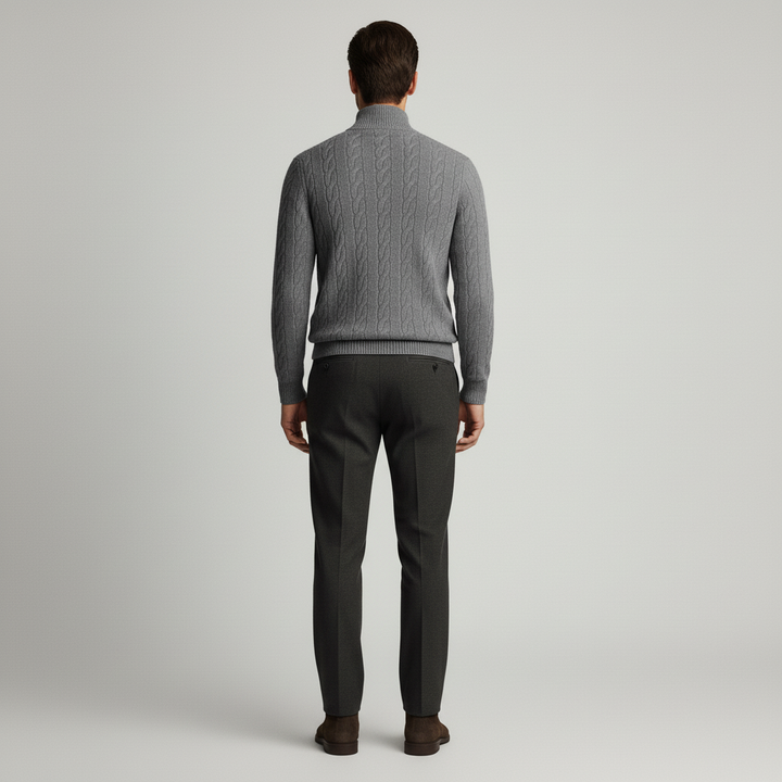 Sweter Męski z Golfem w Klasycznej Formie