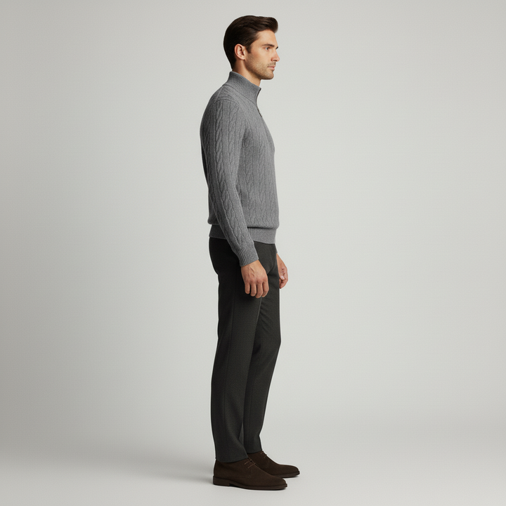 Sweter Męski z Golfem w Klasycznej Formie