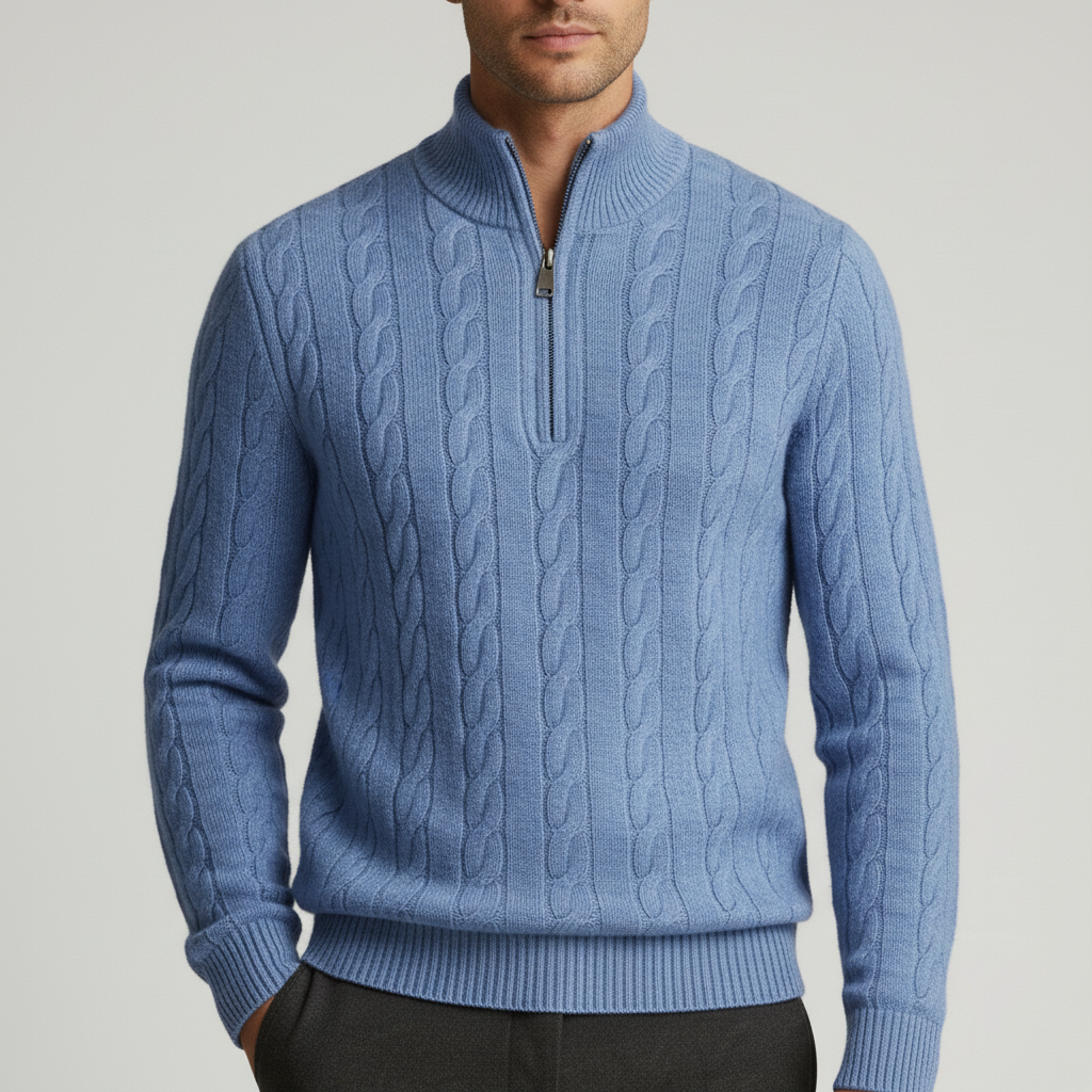 Sweter Męski z Golfem w Klasycznej Formie