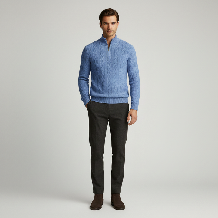 Sweter Męski z Golfem w Klasycznej Formie