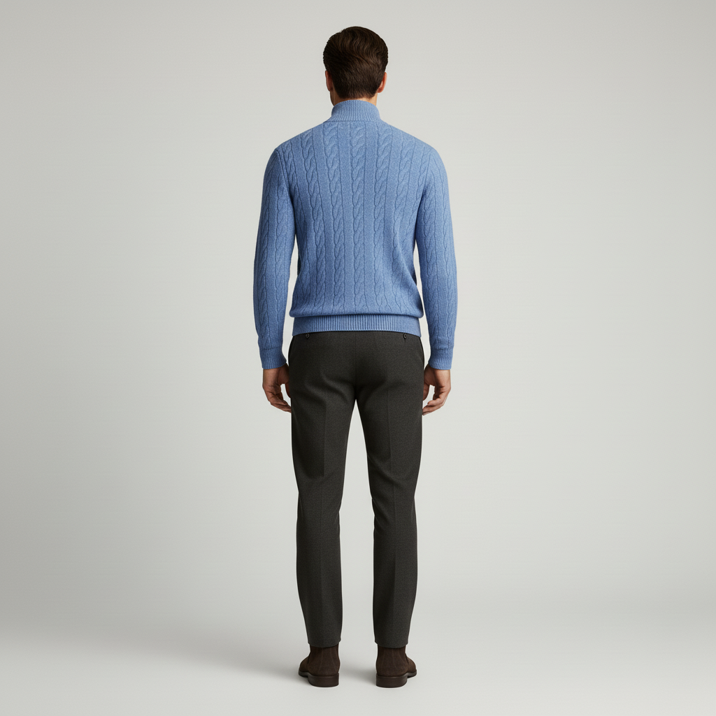 Sweter Męski z Golfem w Klasycznej Formie