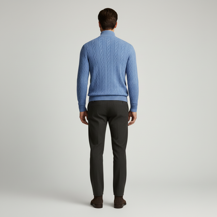 Sweter Męski z Golfem w Klasycznej Formie