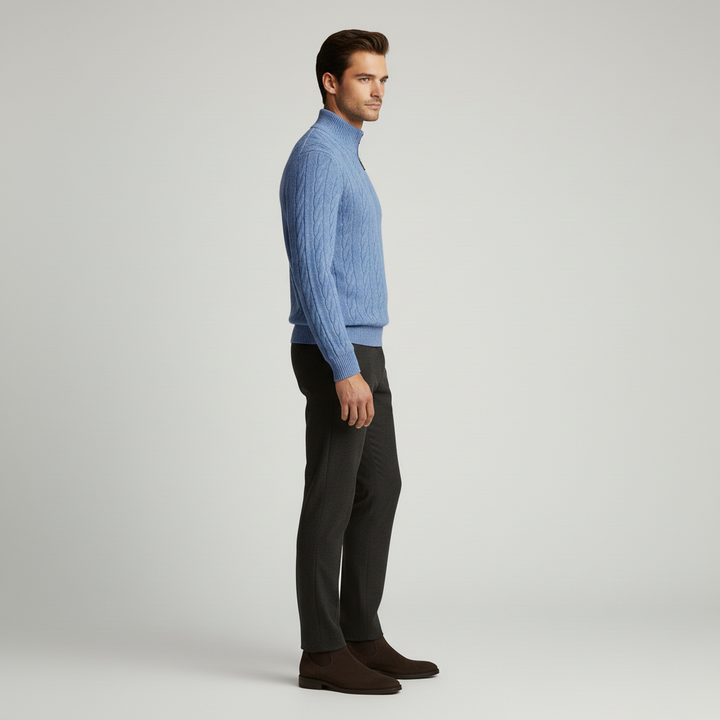 Sweter Męski z Golfem w Klasycznej Formie