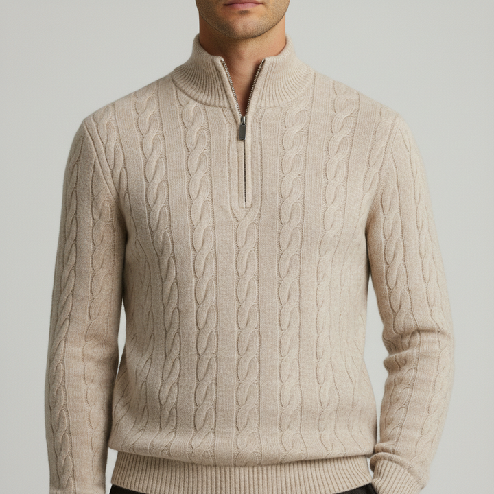 Sweter Męski z Golfem w Klasycznej Formie