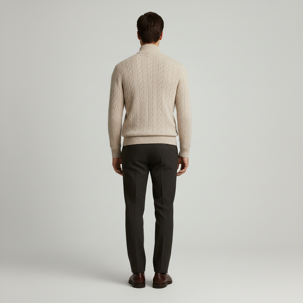 Sweter Męski z Golfem w Klasycznej Formie