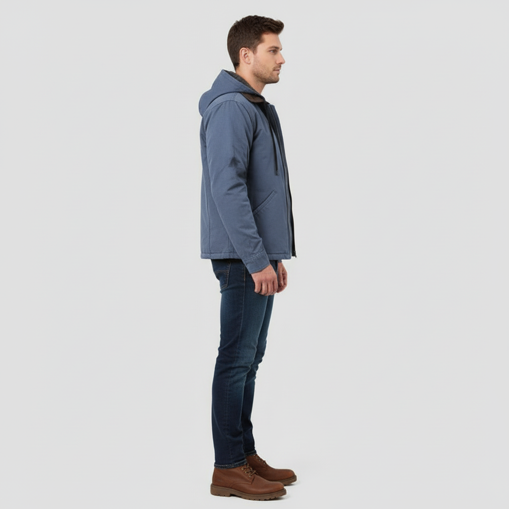 Bluza Męska z Zamkiem w Ciepłej Formie