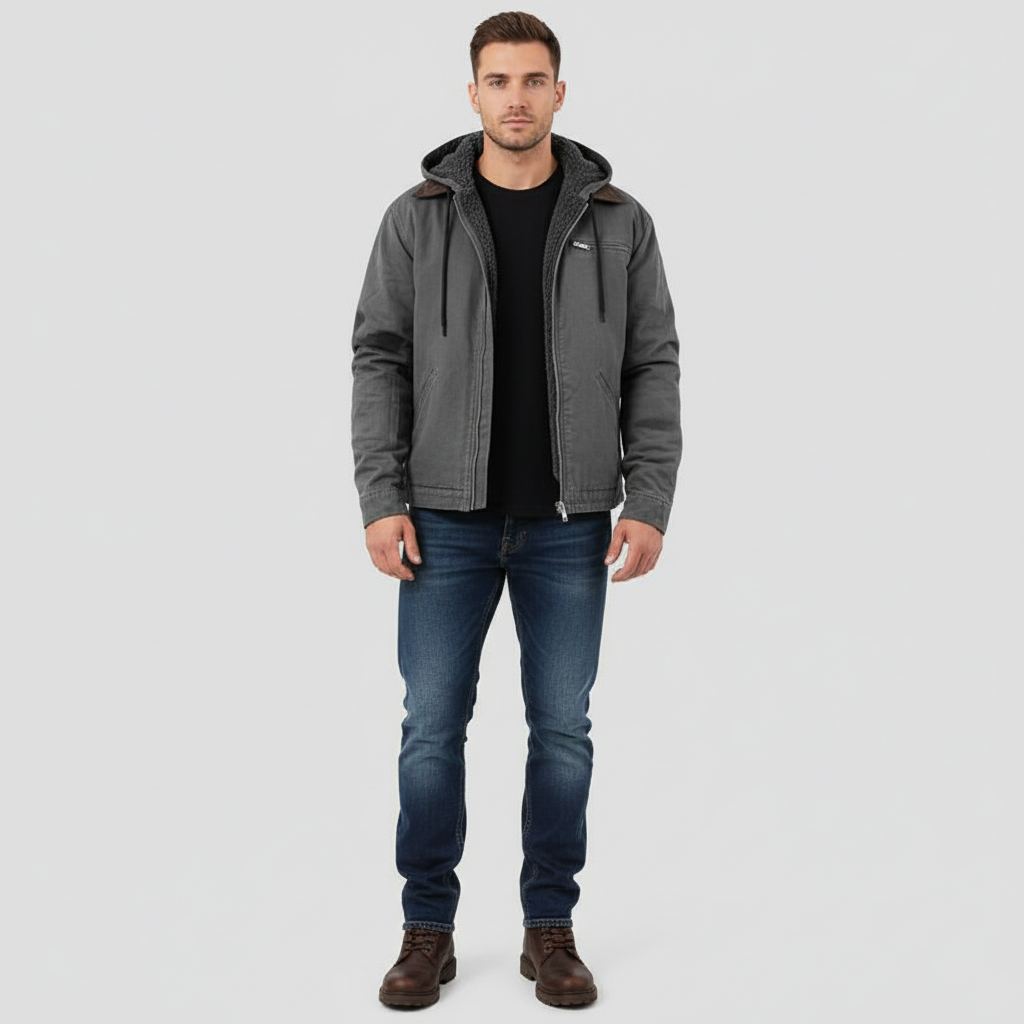 Bluza Męska z Zamkiem w Ciepłej Formie