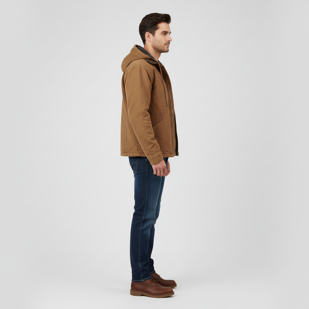 Bluza Męska z Zamkiem w Ciepłej Formie