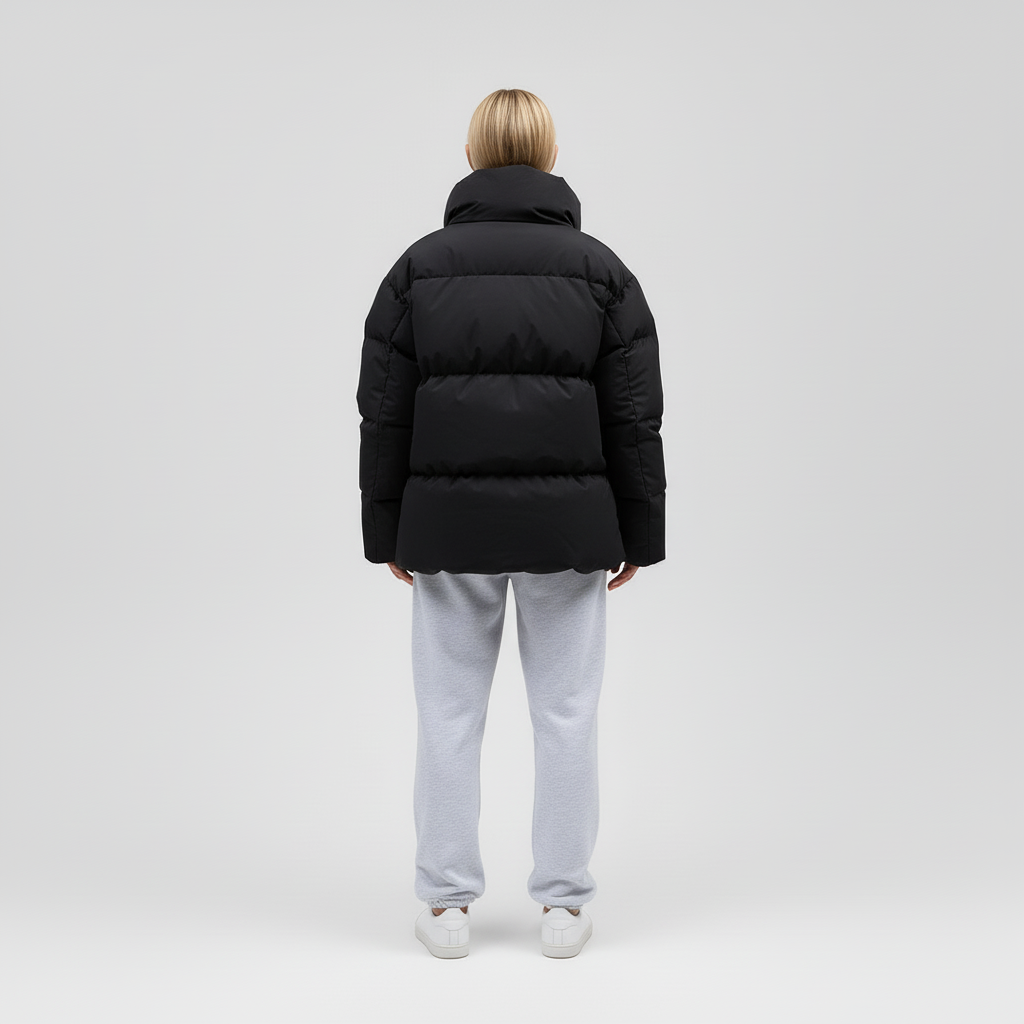 Kurtka Damska Zimowa Puffer Oversize z Kapturem