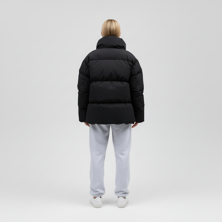 Kurtka Damska Zimowa Puffer Oversize z Kapturem