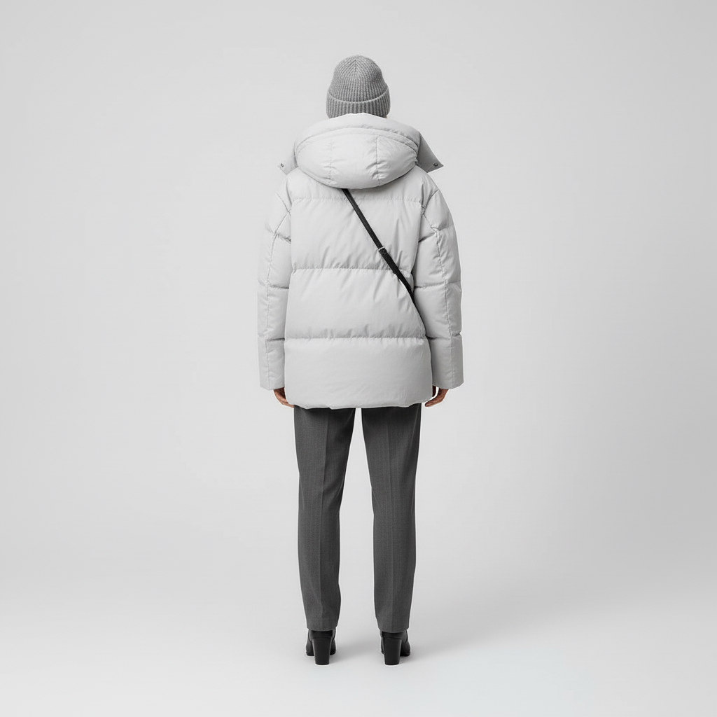 Kurtka Damska Zimowa Puffer Oversize z Kapturem