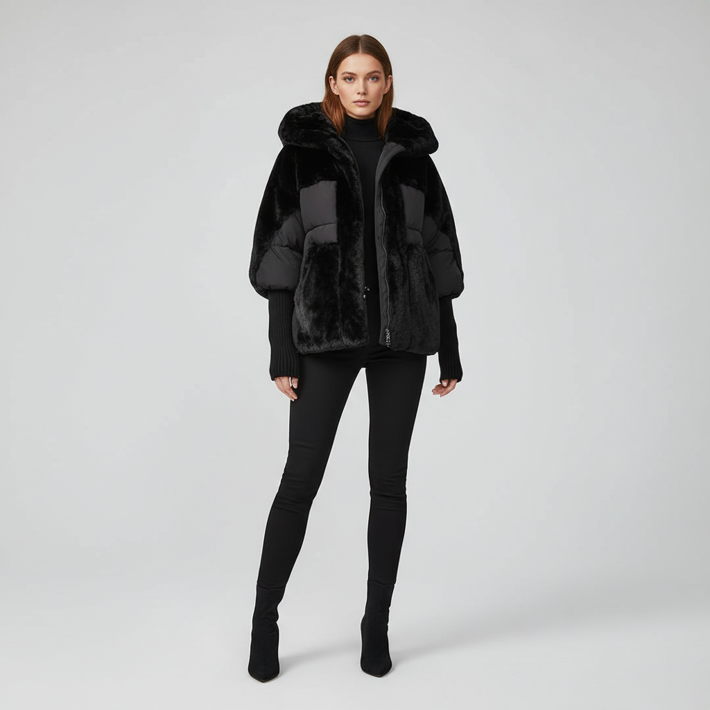 Kurtka Damska Zimowa Ocieplana z Kapturem