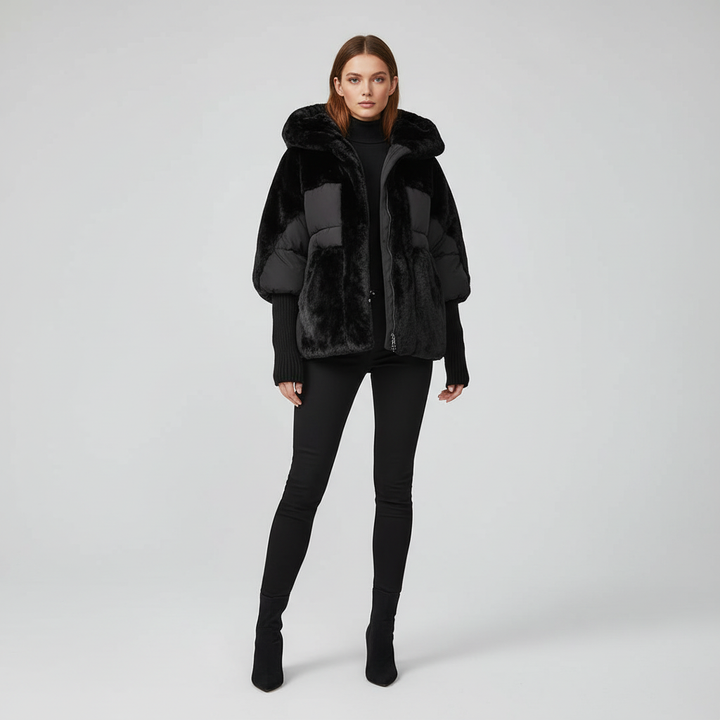 Kurtka Damska Zimowa Ocieplana z Kapturem