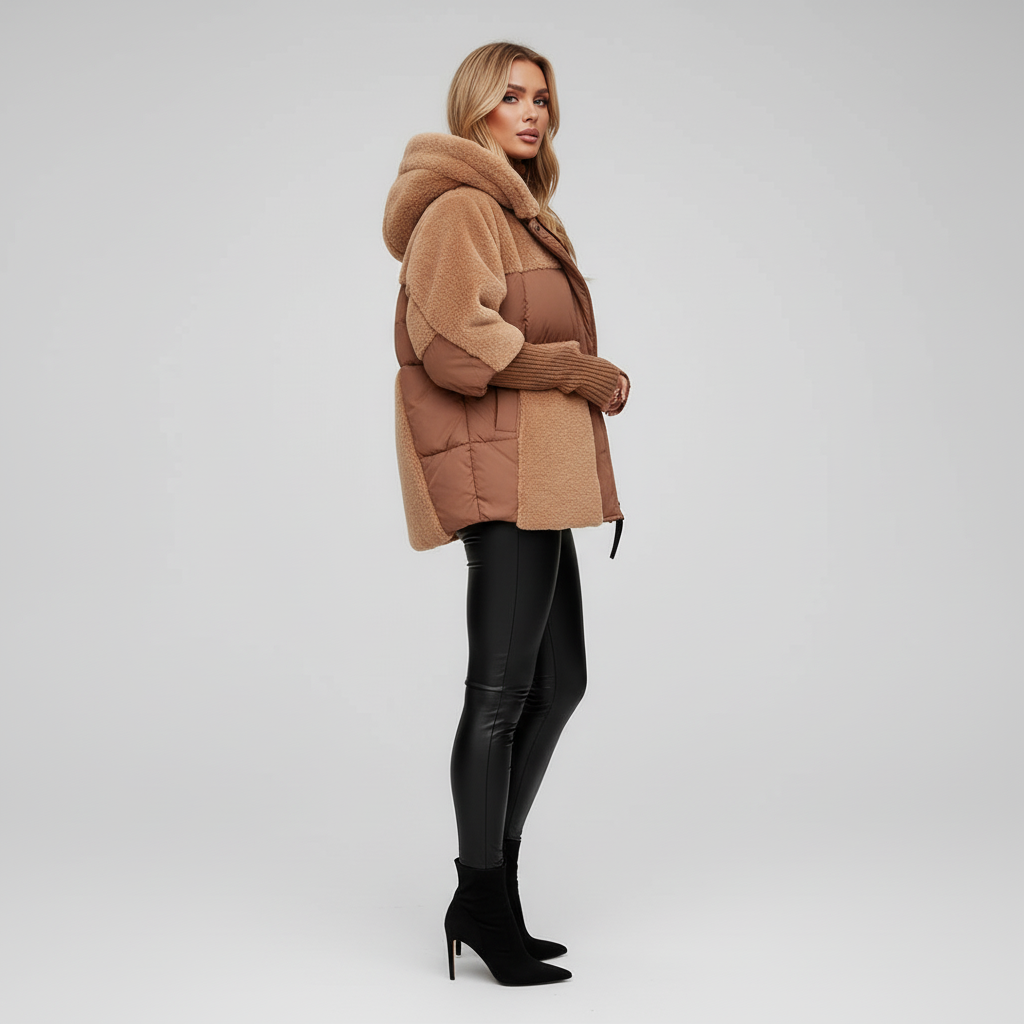 Kurtka Damska Zimowa Ocieplana z Kapturem