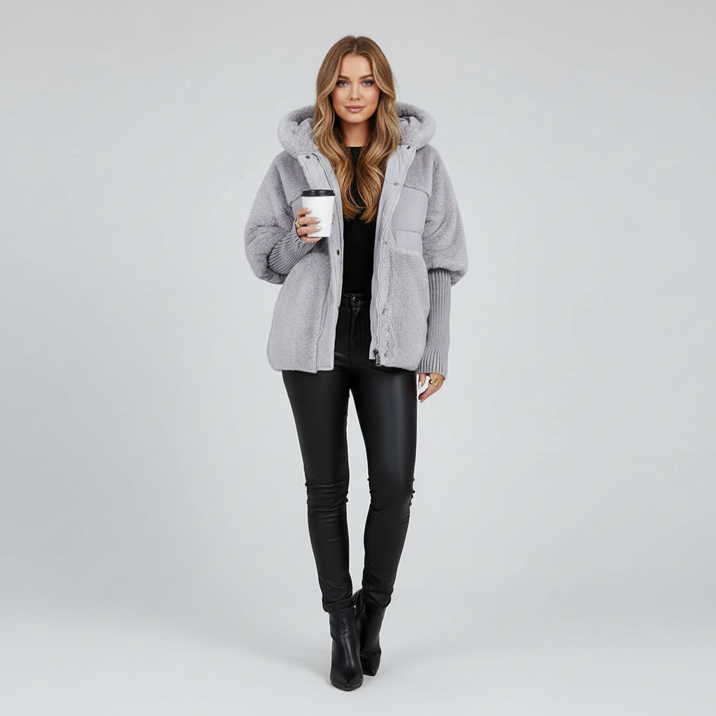 Kurtka Damska Zimowa Ocieplana z Kapturem
