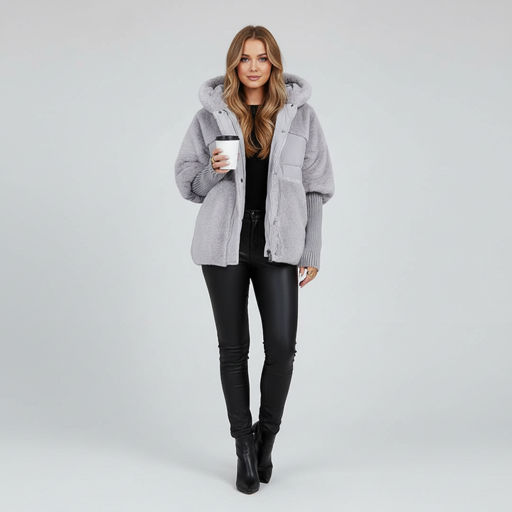 Kurtka Damska Zimowa Ocieplana z Kapturem