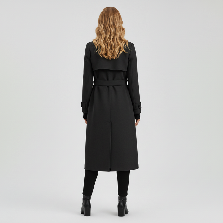 Damski Płaszcz Zimowy z Paskiem – Elegancka Linia Przejściowa