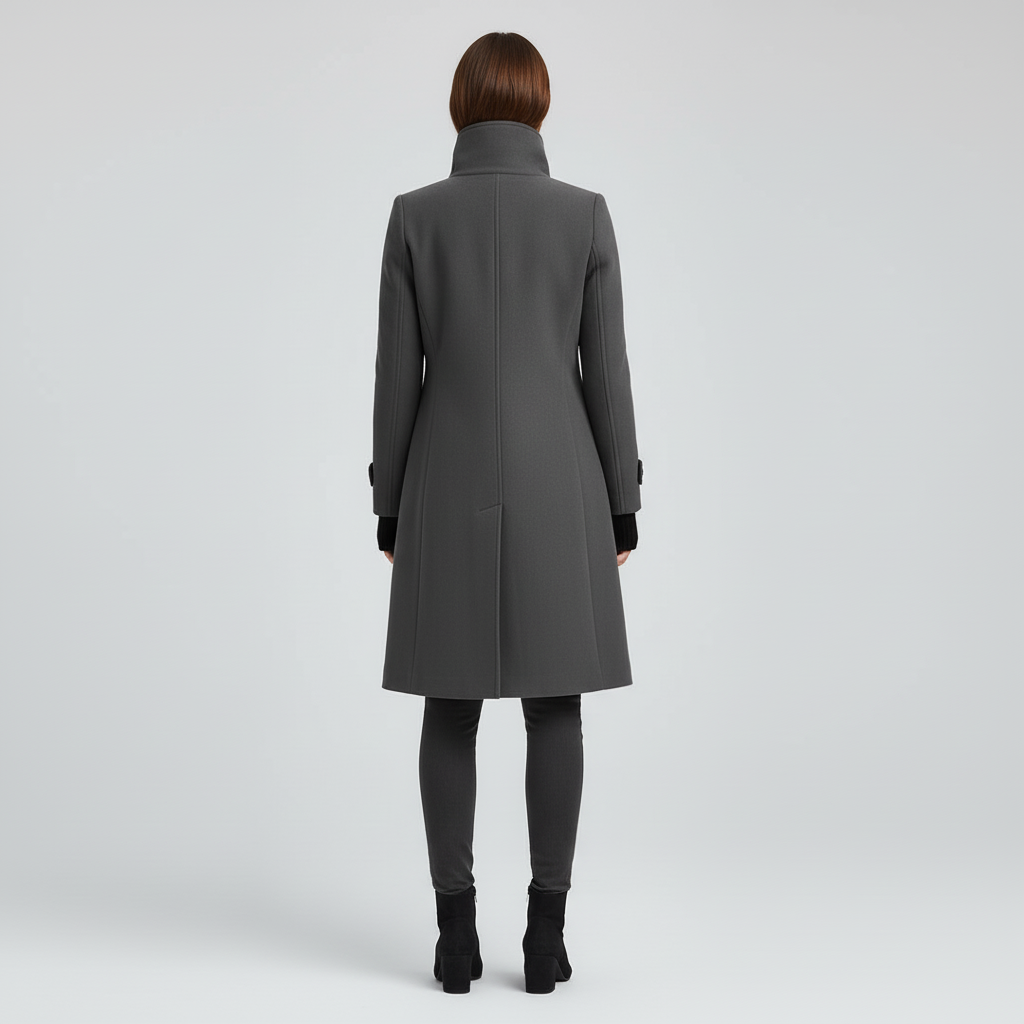 Damski Płaszcz Zimowy z Paskiem – Elegancka Linia Przejściowa