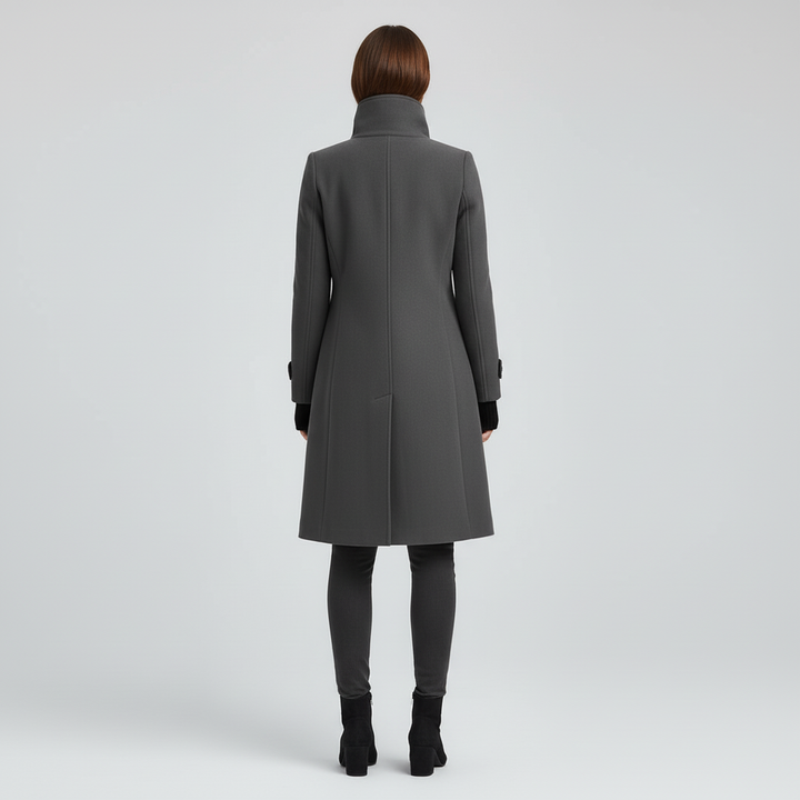 Damski Płaszcz Zimowy z Paskiem – Elegancka Linia Przejściowa