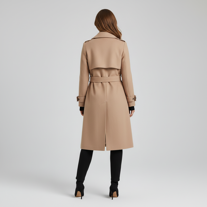 Damski Płaszcz Zimowy z Paskiem – Elegancka Linia Przejściowa