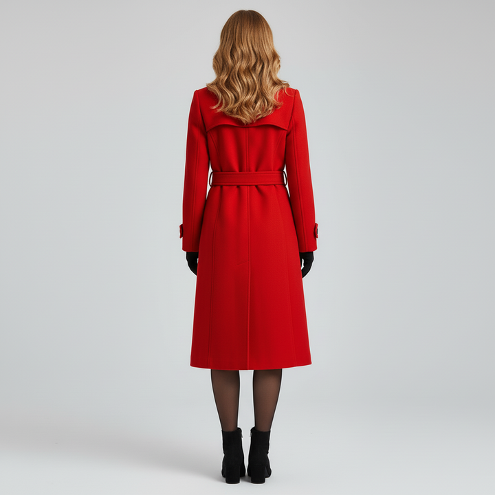 Damski Płaszcz Zimowy z Paskiem – Elegancka Linia Przejściowa