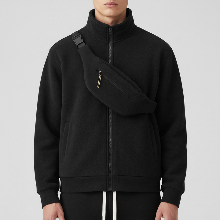 Męski Dres Polarowy z Rozpinaną Bluzą