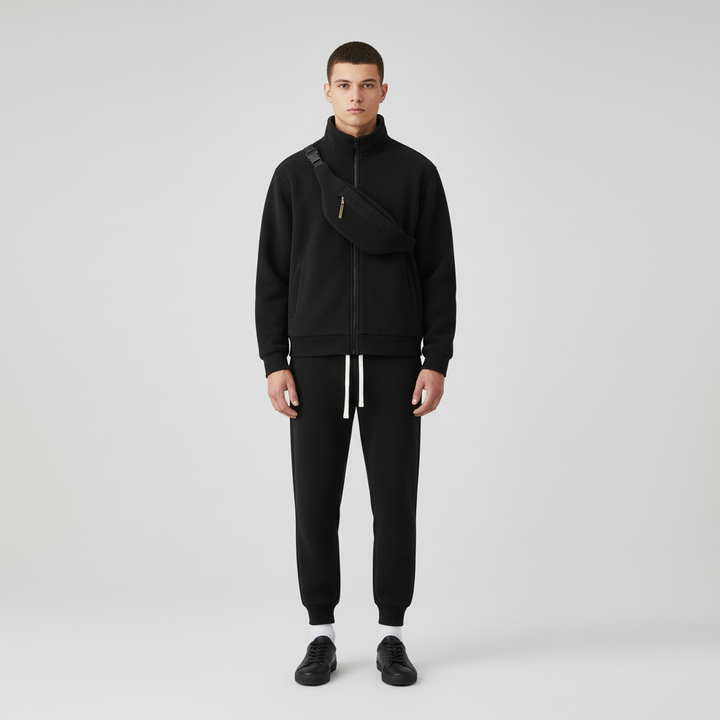 Męski Dres Polarowy z Rozpinaną Bluzą