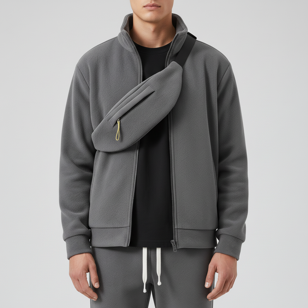 Męski Dres Polarowy z Rozpinaną Bluzą