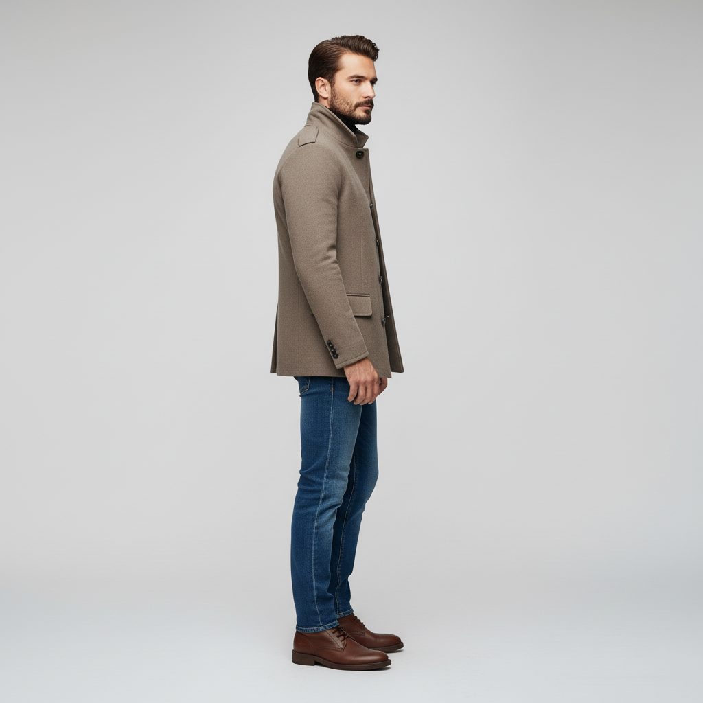 Płaszcz Męski z Klasycznym Krojem