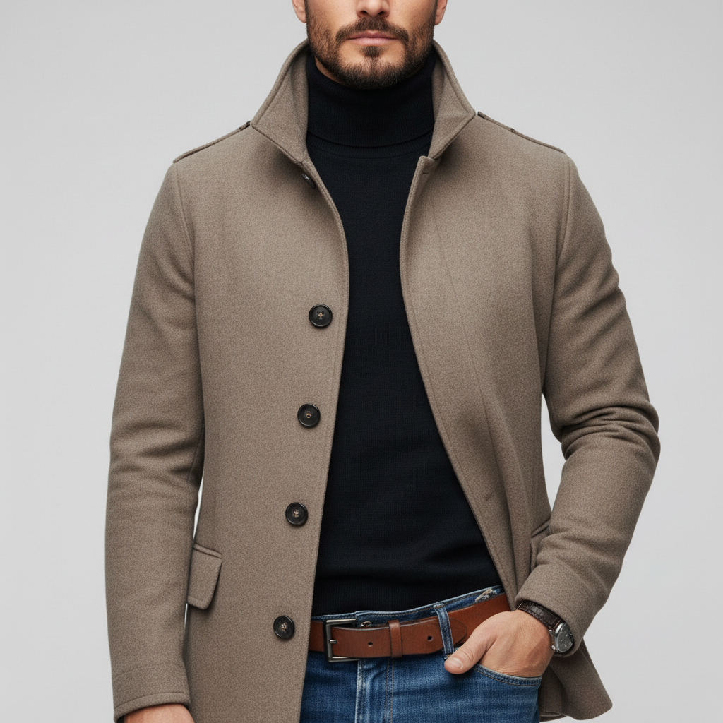 Płaszcz Męski z Klasycznym Krojem