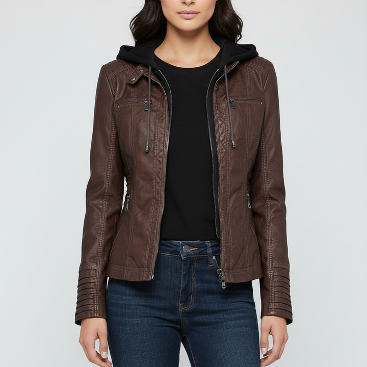 Kurtka Damska z Kapturem na Zmienną Pogodę