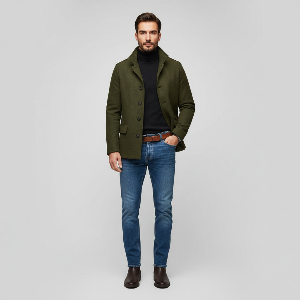 Płaszcz Męski z Klasycznym Krojem