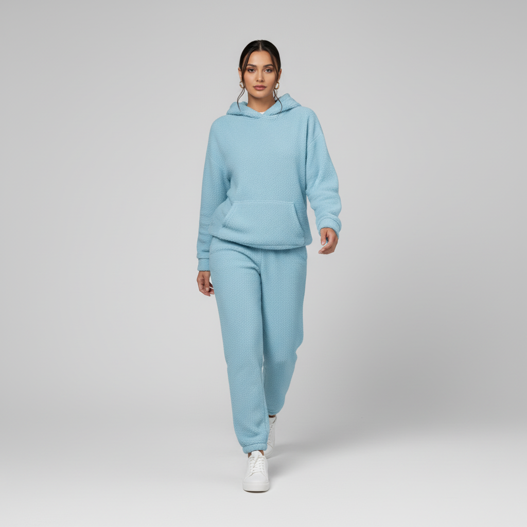 Damski Zestaw Polarowy z Kapturem