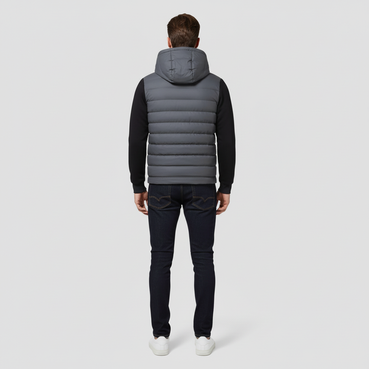 Kurtka Zimowa Męska Hybrydowa z Kapturem