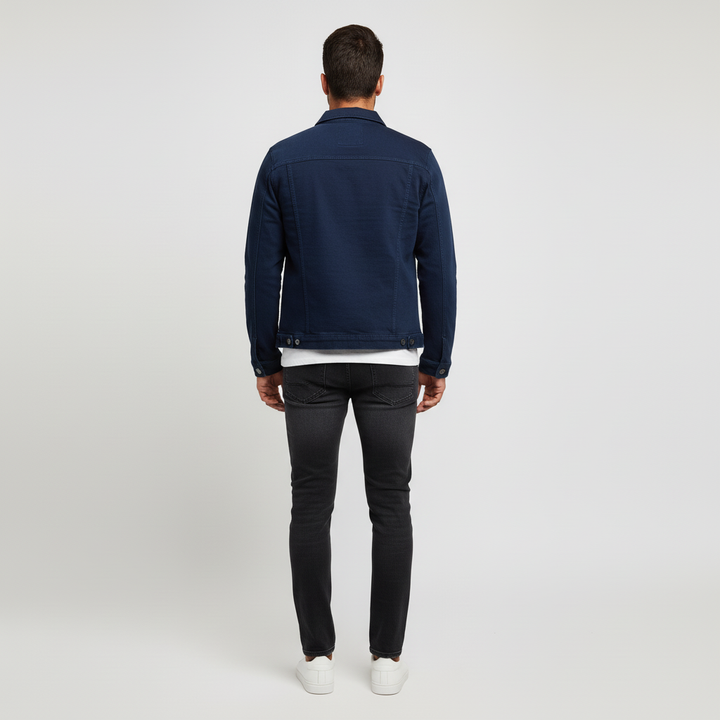 Męska Klasyczna Kurtka Jeansowa