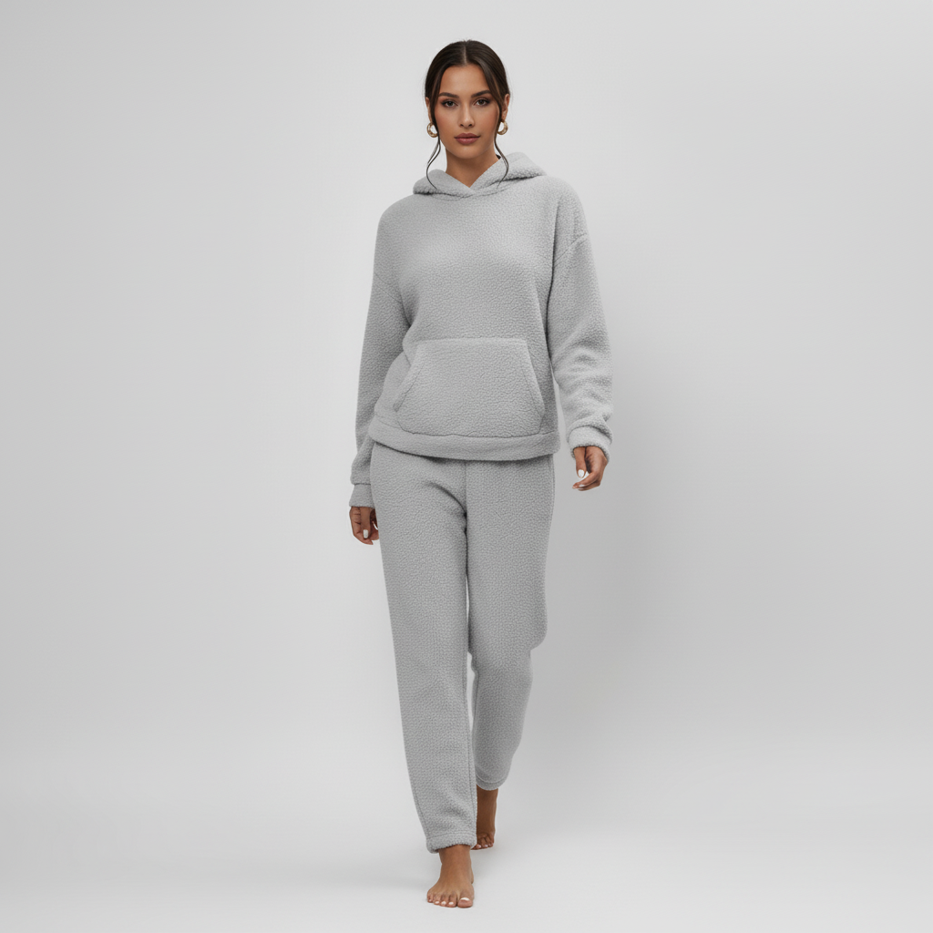 Damski Zestaw Polarowy z Kapturem